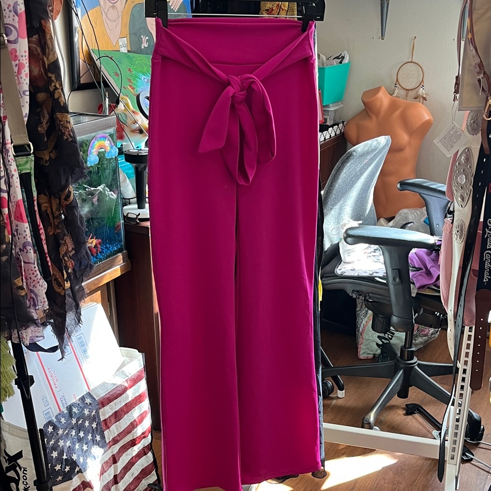 Women's Wide Leg Pants in Pink